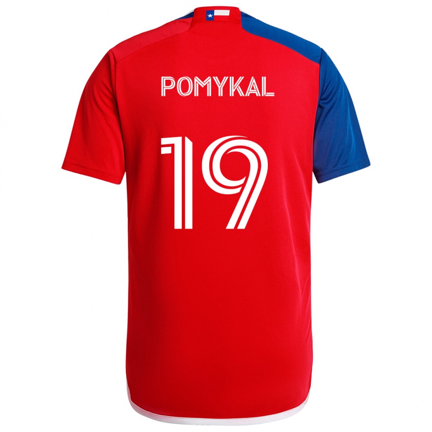 Kinder Paxton Pomykal #19 Blau Rot Heimtrikot Trikot 2024/25 T-Shirt Schweiz