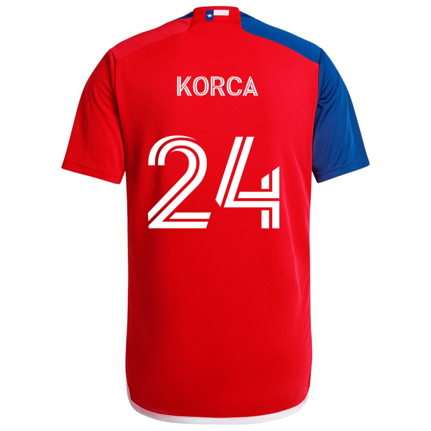 Kinder Amet Korca #24 Blau Rot Heimtrikot Trikot 2024/25 T-Shirt Schweiz