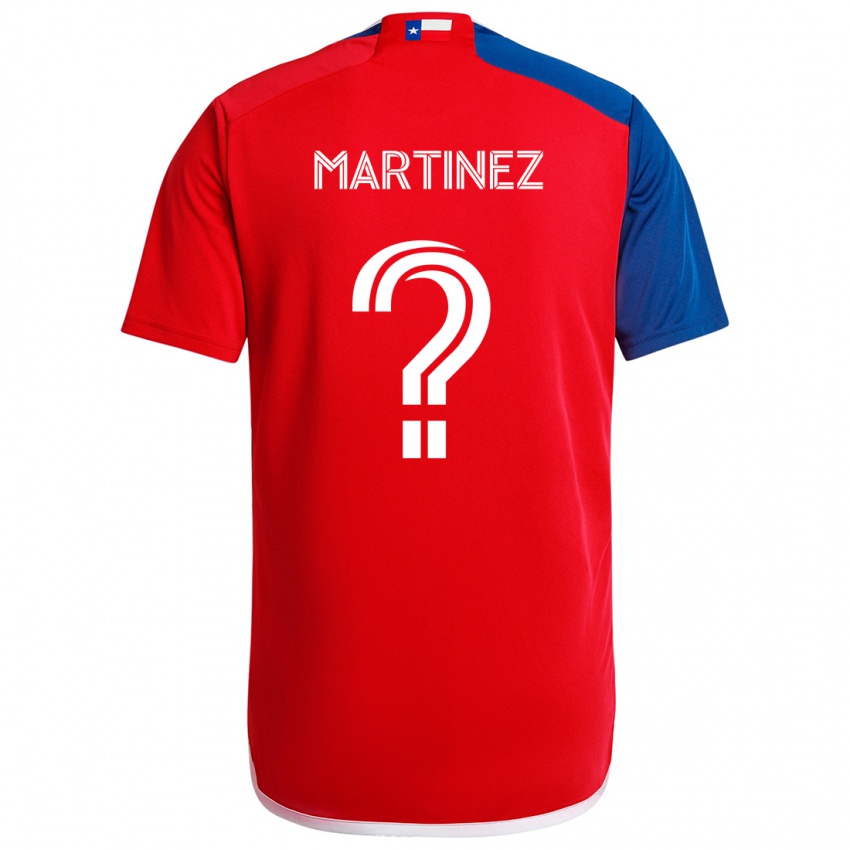 Enfant Maillot Jonathan Martinez #0 Bleu Rouge Tenues Domicile 2024/25 T-Shirt Suisse