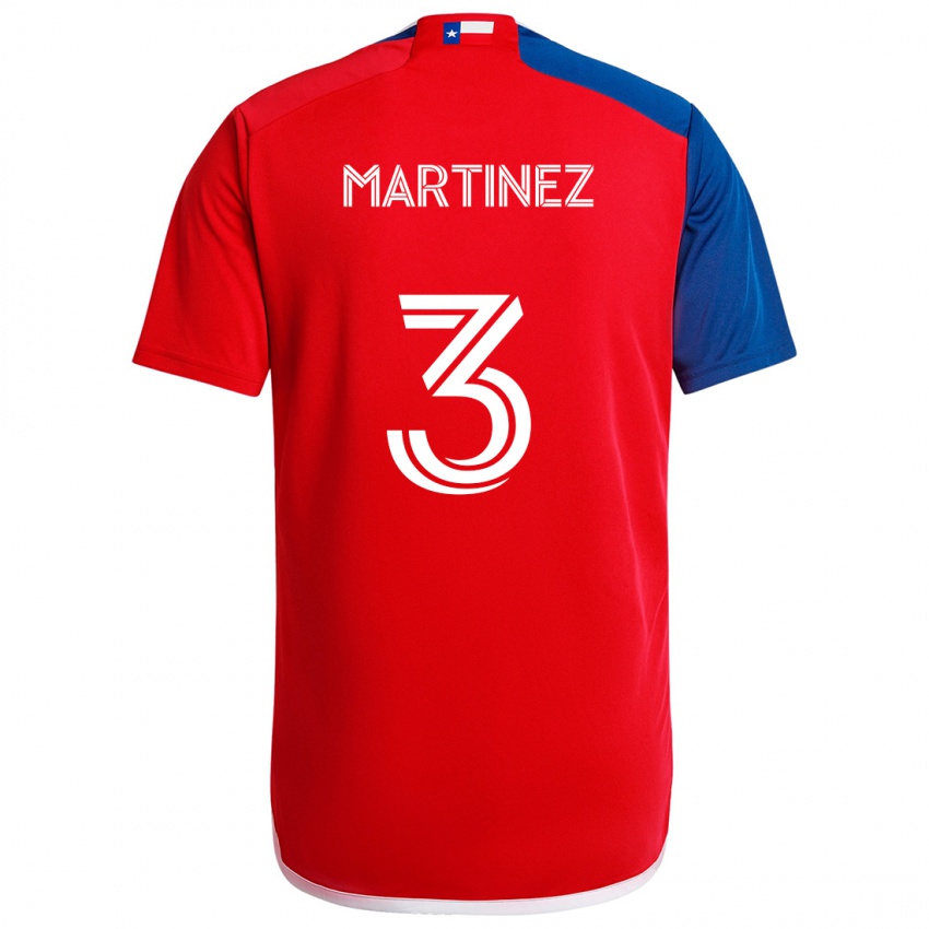 Enfant Maillot José Antonio Martínez #3 Bleu Rouge Tenues Domicile 2024/25 T-Shirt Suisse