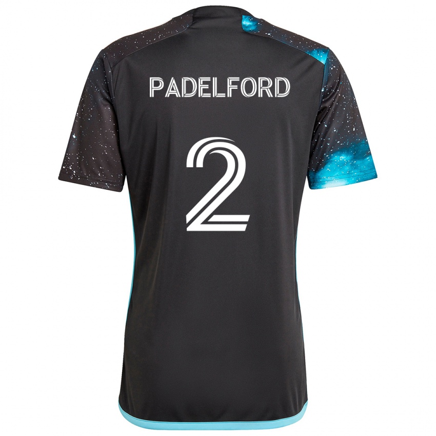 Kinder Devin Padelford #2 Schwarz Blau Heimtrikot Trikot 2024/25 T-Shirt Schweiz