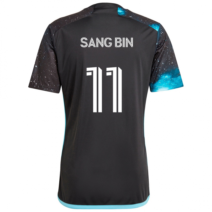 Enfant Maillot Sang-Bin Jeong #11 Noir Bleu Tenues Domicile 2024/25 T-Shirt Suisse