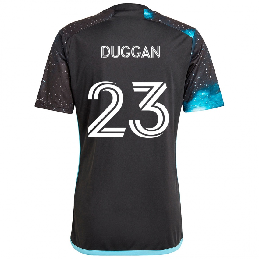 Kinder Morris Duggan #23 Schwarz Blau Heimtrikot Trikot 2024/25 T-Shirt Schweiz