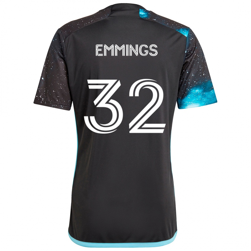 Kinder Fred Emmings #32 Schwarz Blau Heimtrikot Trikot 2024/25 T-Shirt Schweiz