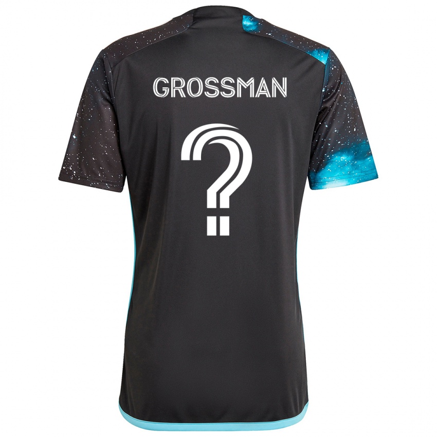 Kinder Jack Grossman #0 Schwarz Blau Heimtrikot Trikot 2024/25 T-Shirt Schweiz