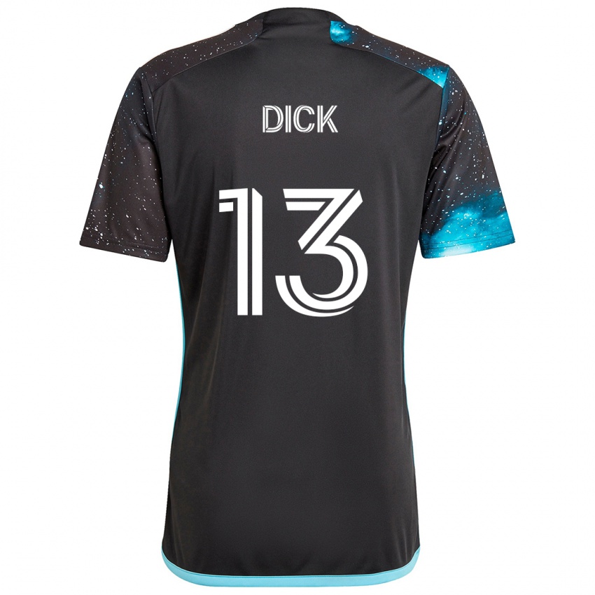 Kinder Eric Dick #13 Schwarz Blau Heimtrikot Trikot 2024/25 T-Shirt Schweiz