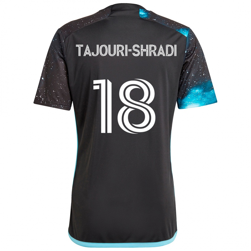 Kinder Ismael Tajouri-Shradi #18 Schwarz Blau Heimtrikot Trikot 2024/25 T-Shirt Schweiz