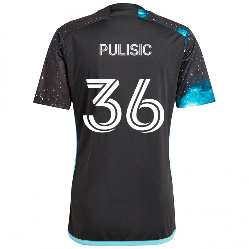 Kinder Will Pulisic #36 Schwarz Blau Heimtrikot Trikot 2024/25 T-Shirt Schweiz