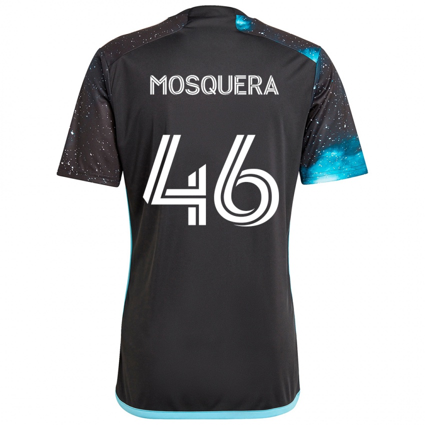 Kinder Juan Camilo Mosquera #46 Schwarz Blau Heimtrikot Trikot 2024/25 T-Shirt Schweiz