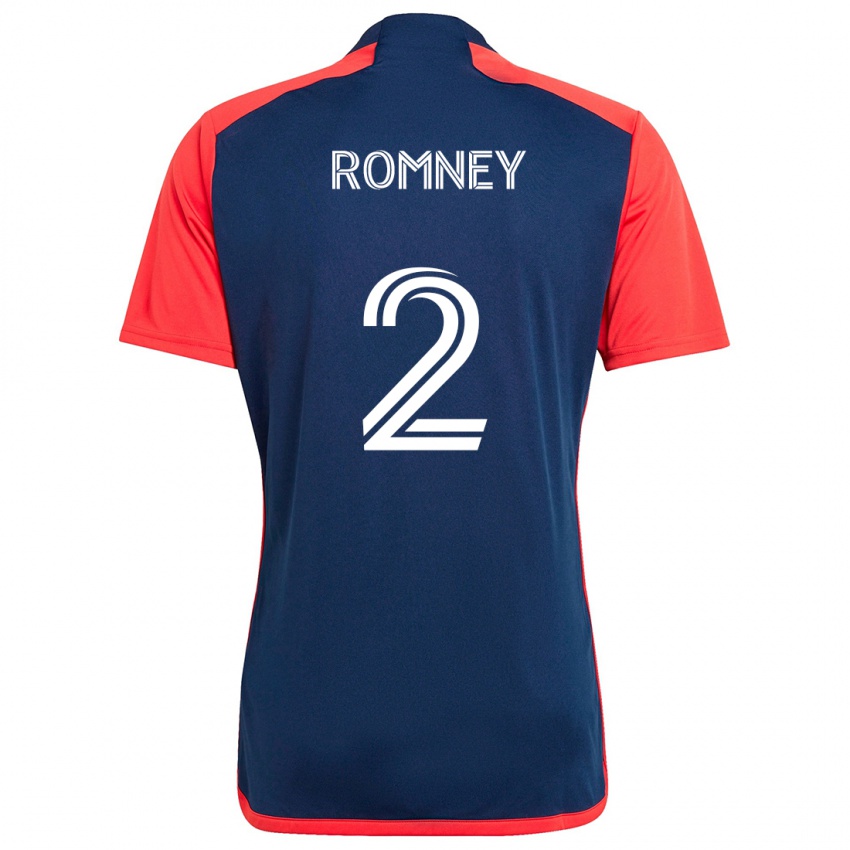 Kinder Dave Romney #2 Blau Rot Heimtrikot Trikot 2024/25 T-Shirt Schweiz