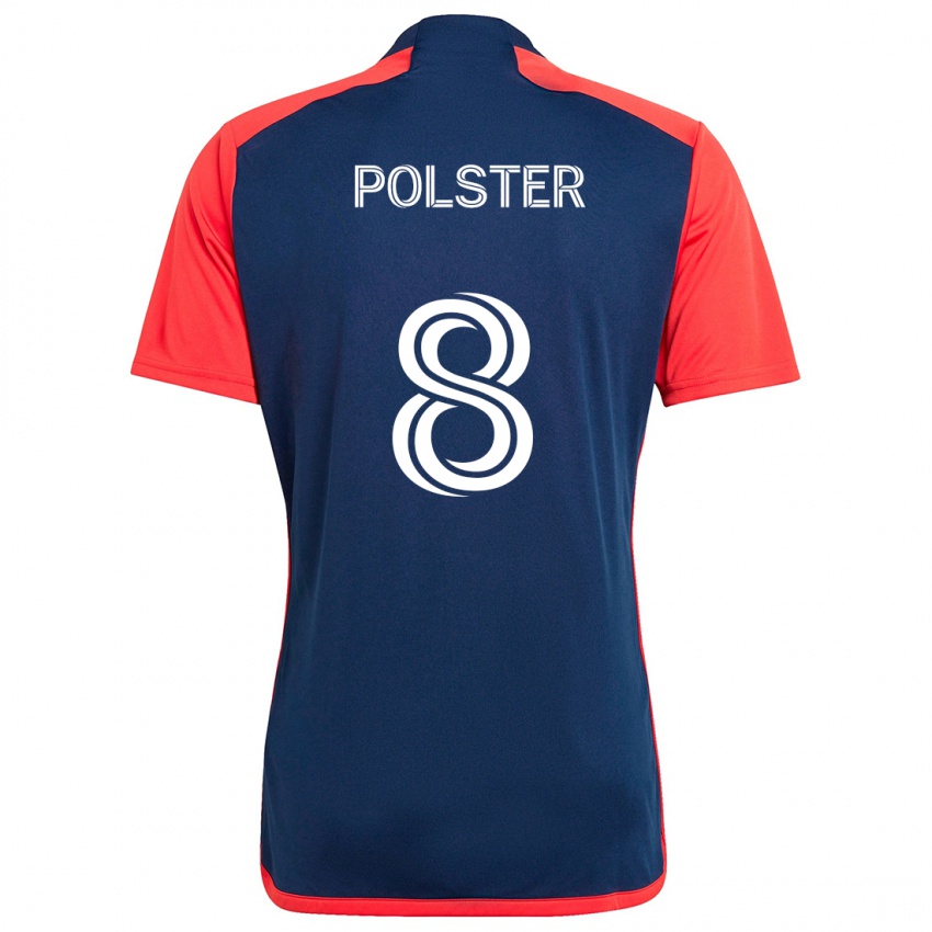 Kinder Matt Polster #8 Blau Rot Heimtrikot Trikot 2024/25 T-Shirt Schweiz