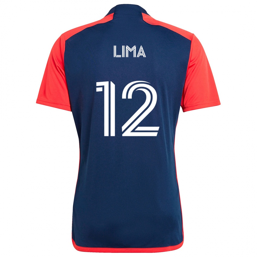 Kinder Nick Lima #12 Blau Rot Heimtrikot Trikot 2024/25 T-Shirt Schweiz