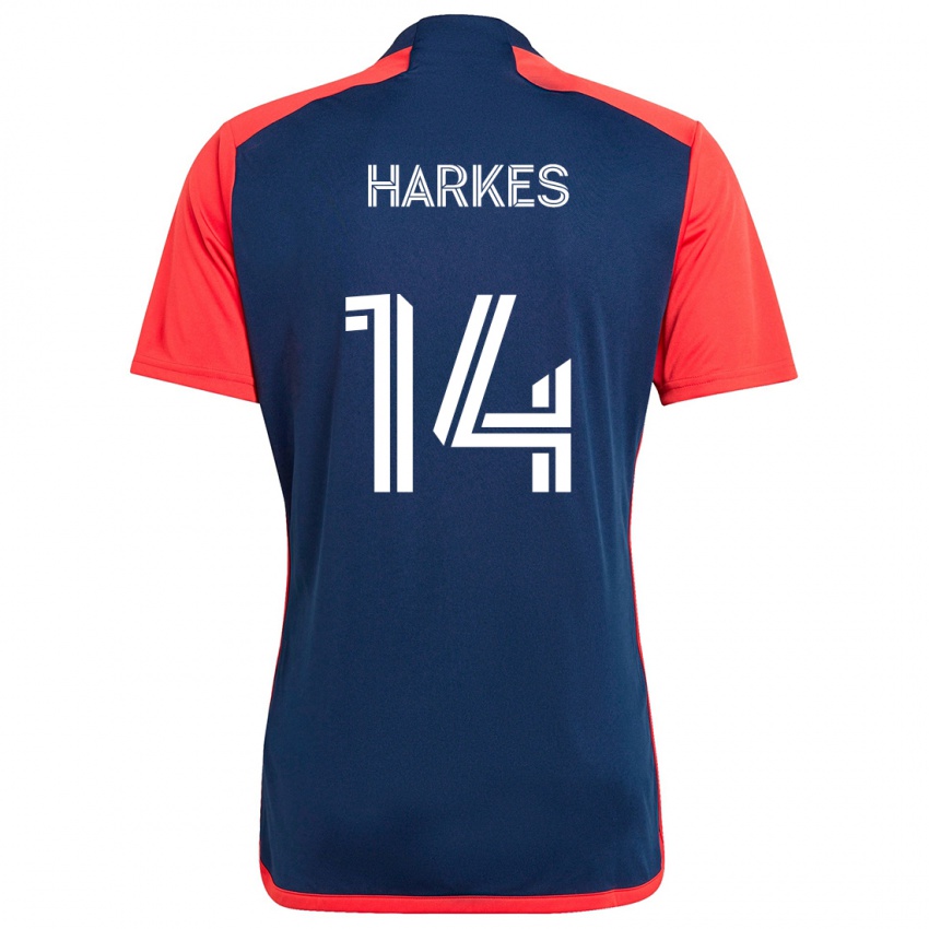 Kinder Ian Harkes #14 Blau Rot Heimtrikot Trikot 2024/25 T-Shirt Schweiz