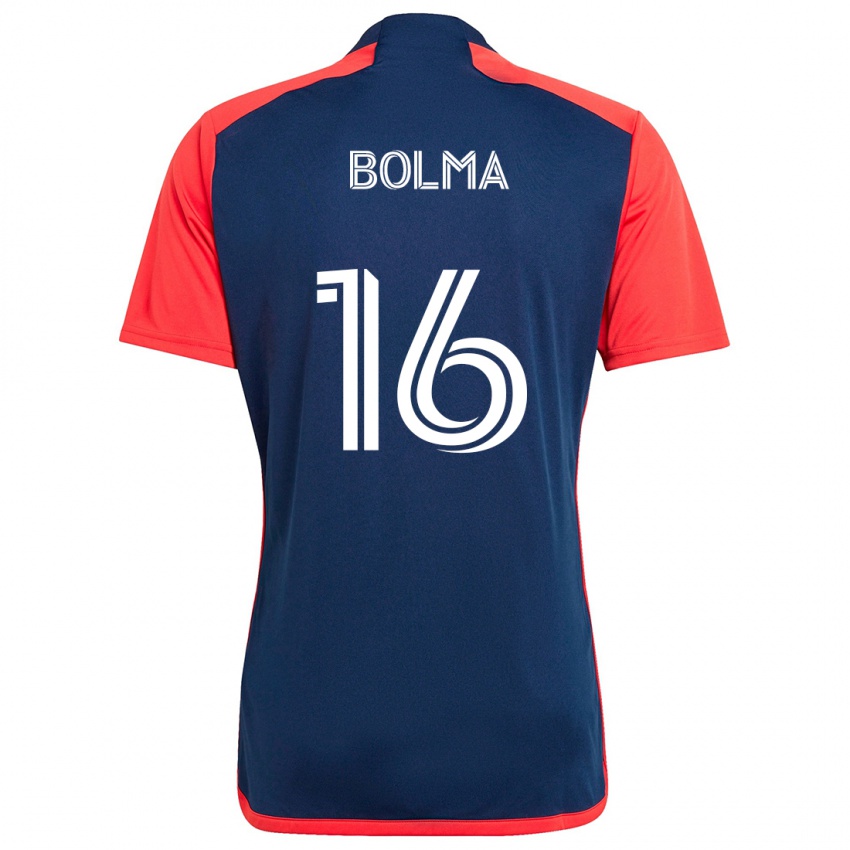 Enfant Maillot Josh Bolma #16 Bleu Rouge Tenues Domicile 2024/25 T-Shirt Suisse