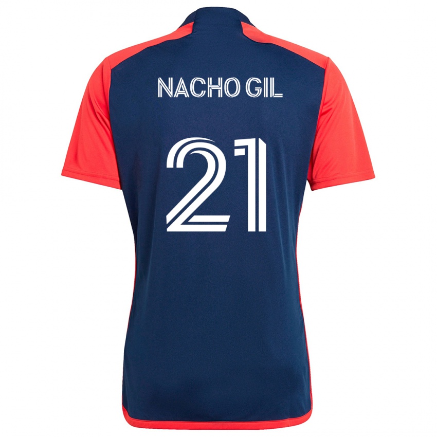 Enfant Maillot Nacho Gil #21 Bleu Rouge Tenues Domicile 2024/25 T-Shirt Suisse