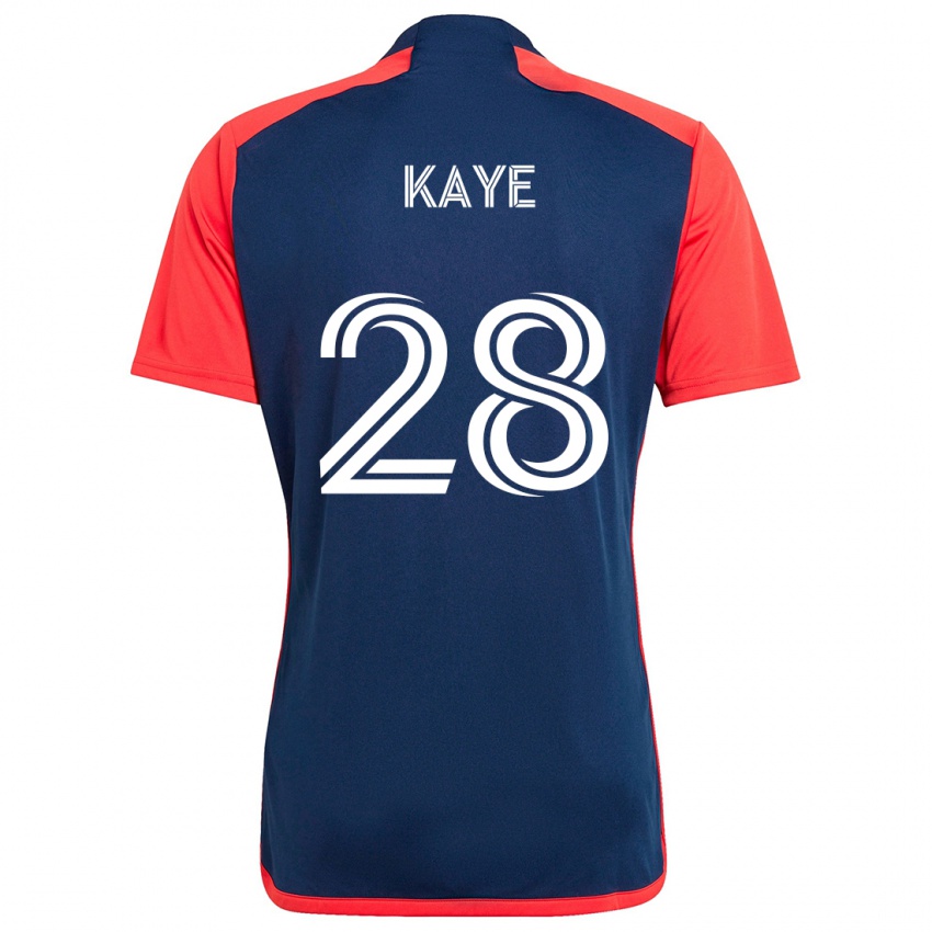 Enfant Maillot Mark-Anthony Kaye #28 Bleu Rouge Tenues Domicile 2024/25 T-Shirt Suisse