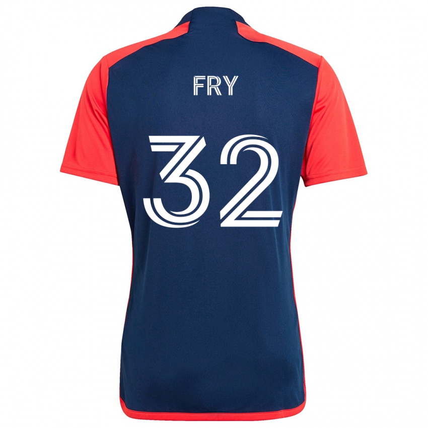 Kinder Malcolm Fry #32 Blau Rot Heimtrikot Trikot 2024/25 T-Shirt Schweiz