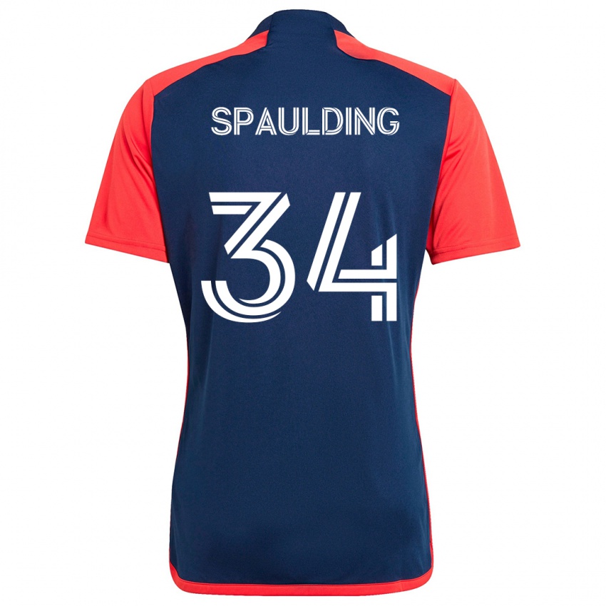 Kinder Ryan Spaulding #34 Blau Rot Heimtrikot Trikot 2024/25 T-Shirt Schweiz