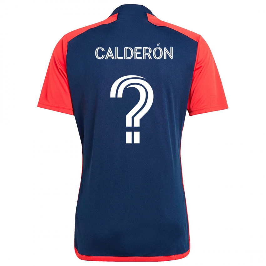 Kinder Gio Calderón #0 Blau Rot Heimtrikot Trikot 2024/25 T-Shirt Schweiz