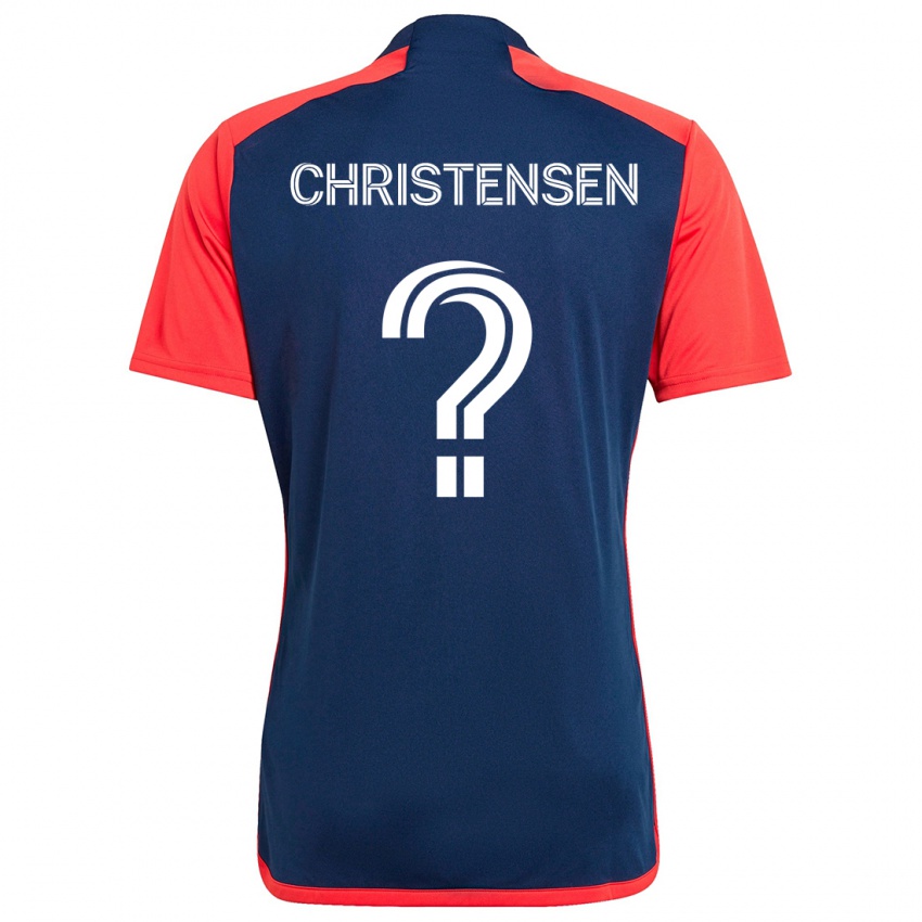 Kinder Kevin Christensen #0 Blau Rot Heimtrikot Trikot 2024/25 T-Shirt Schweiz