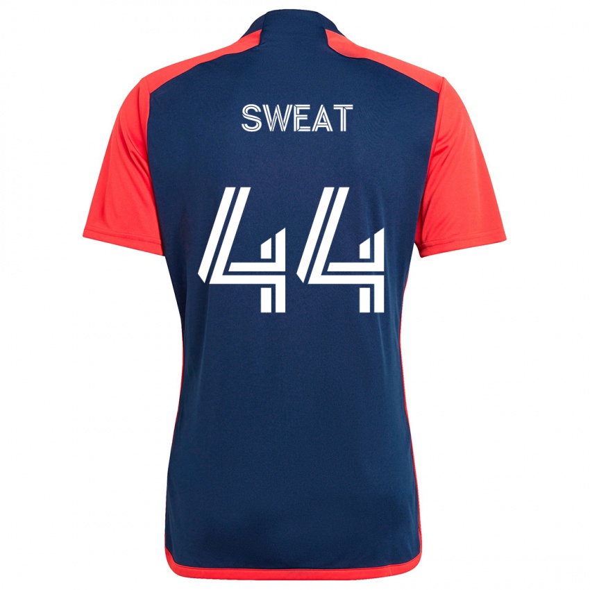 Enfant Maillot Ben Sweat #44 Bleu Rouge Tenues Domicile 2024/25 T-Shirt Suisse