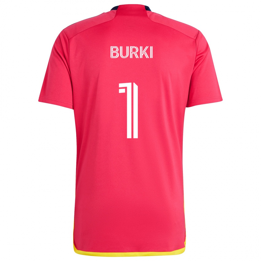 Kinder Roman Bürki #1 Rot Blau Heimtrikot Trikot 2024/25 T-Shirt Schweiz