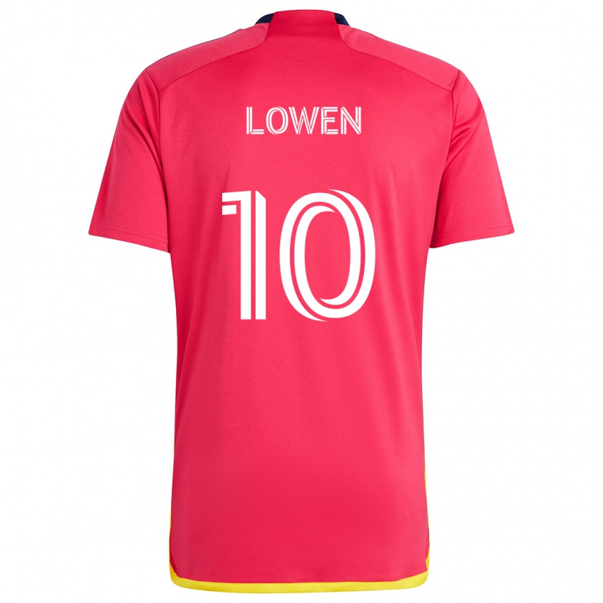 Kinder Eduard Löwen #10 Rot Blau Heimtrikot Trikot 2024/25 T-Shirt Schweiz