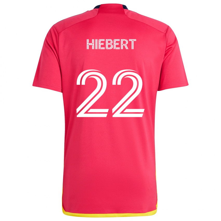 Kinder Kyle Hiebert #22 Rot Blau Heimtrikot Trikot 2024/25 T-Shirt Schweiz