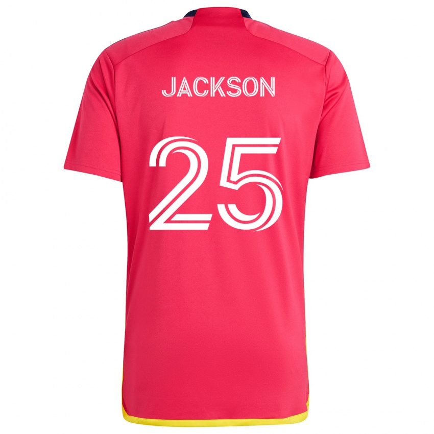 Kinder Aziel Jackson #25 Rot Blau Heimtrikot Trikot 2024/25 T-Shirt Schweiz