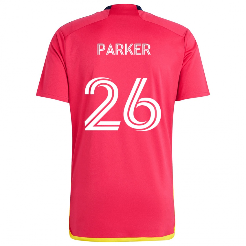 Kinder Tim Parker #26 Rot Blau Heimtrikot Trikot 2024/25 T-Shirt Schweiz