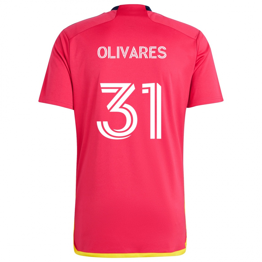 Kinder Christian Olivares #31 Rot Blau Heimtrikot Trikot 2024/25 T-Shirt Schweiz