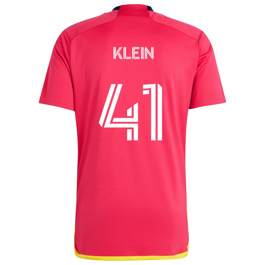 Kinder Johnny Klein #41 Rot Blau Heimtrikot Trikot 2024/25 T-Shirt Schweiz