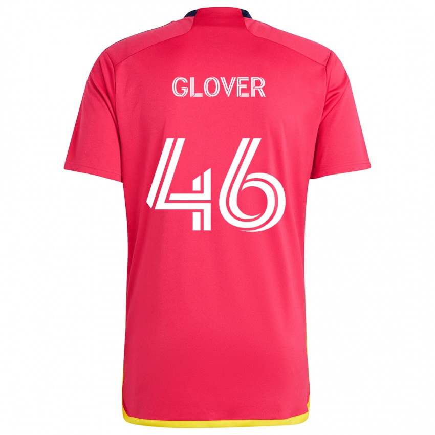 Kinder Caden Glover #46 Rot Blau Heimtrikot Trikot 2024/25 T-Shirt Schweiz