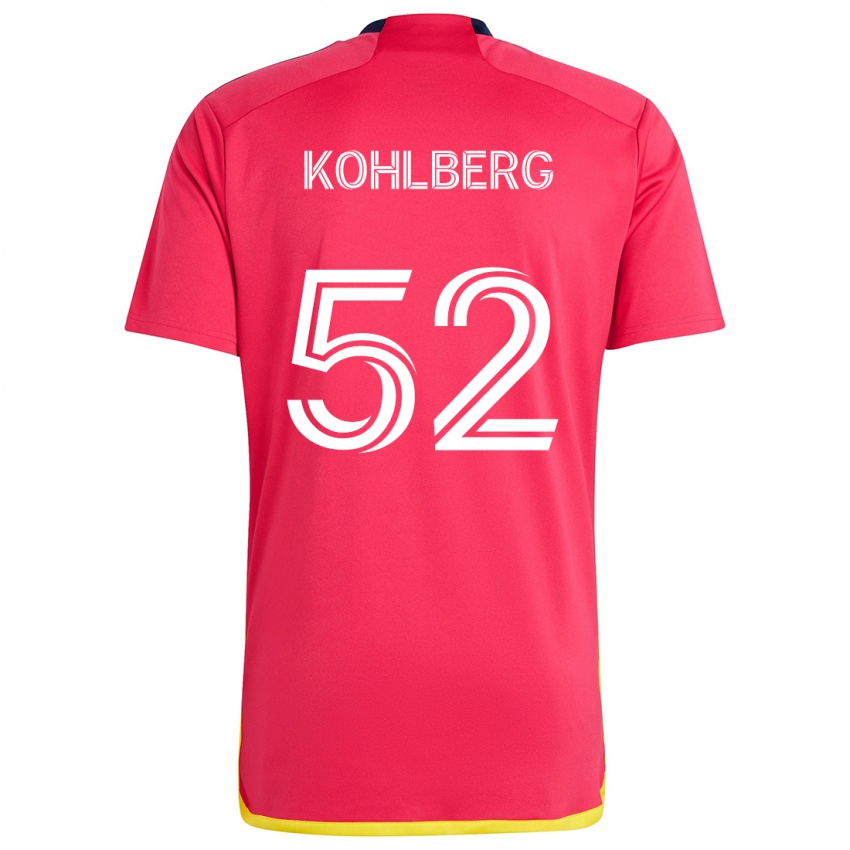 Kinder Andrew Kohlberg #52 Rot Blau Heimtrikot Trikot 2024/25 T-Shirt Schweiz