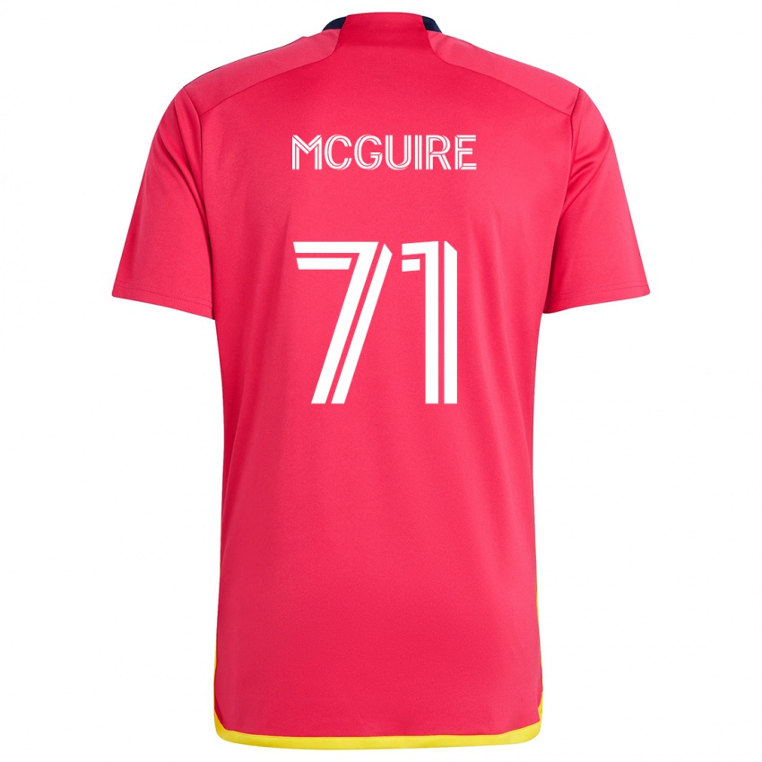 Kinder Nolan Mcguire #71 Rot Blau Heimtrikot Trikot 2024/25 T-Shirt Schweiz