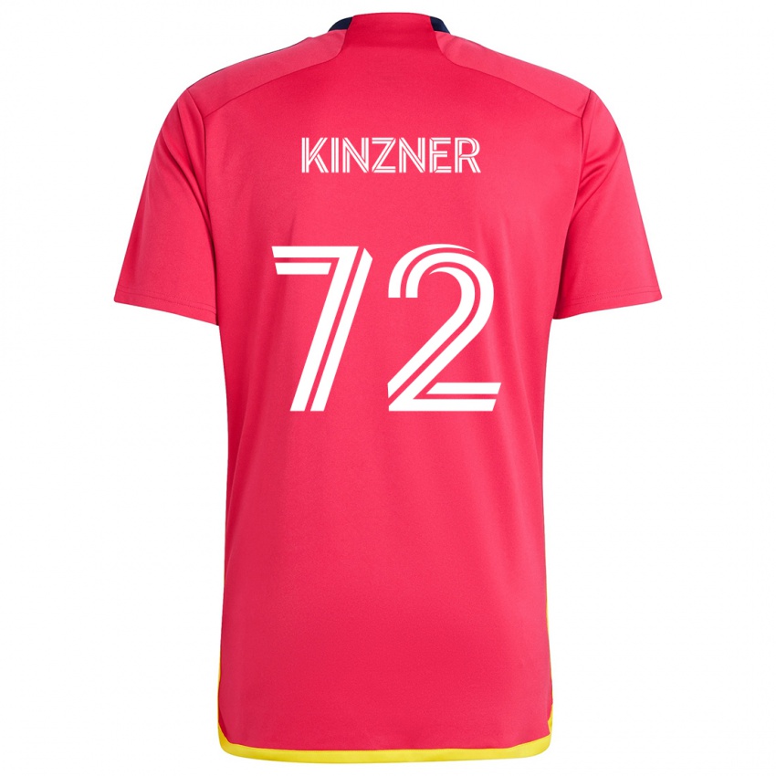 Kinder Eric Kinzner #72 Rot Blau Heimtrikot Trikot 2024/25 T-Shirt Schweiz