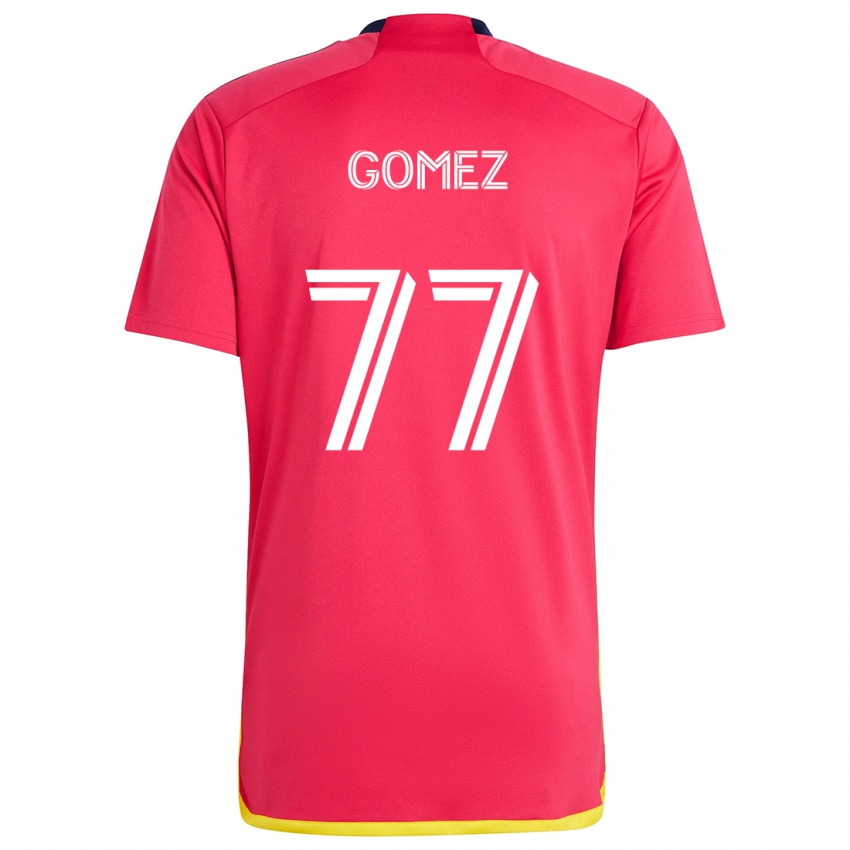 Kinder Sam Gomez #77 Rot Blau Heimtrikot Trikot 2024/25 T-Shirt Schweiz