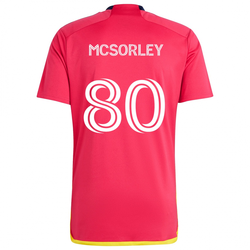 Kinder Brendan Mcsorley #80 Rot Blau Heimtrikot Trikot 2024/25 T-Shirt Schweiz