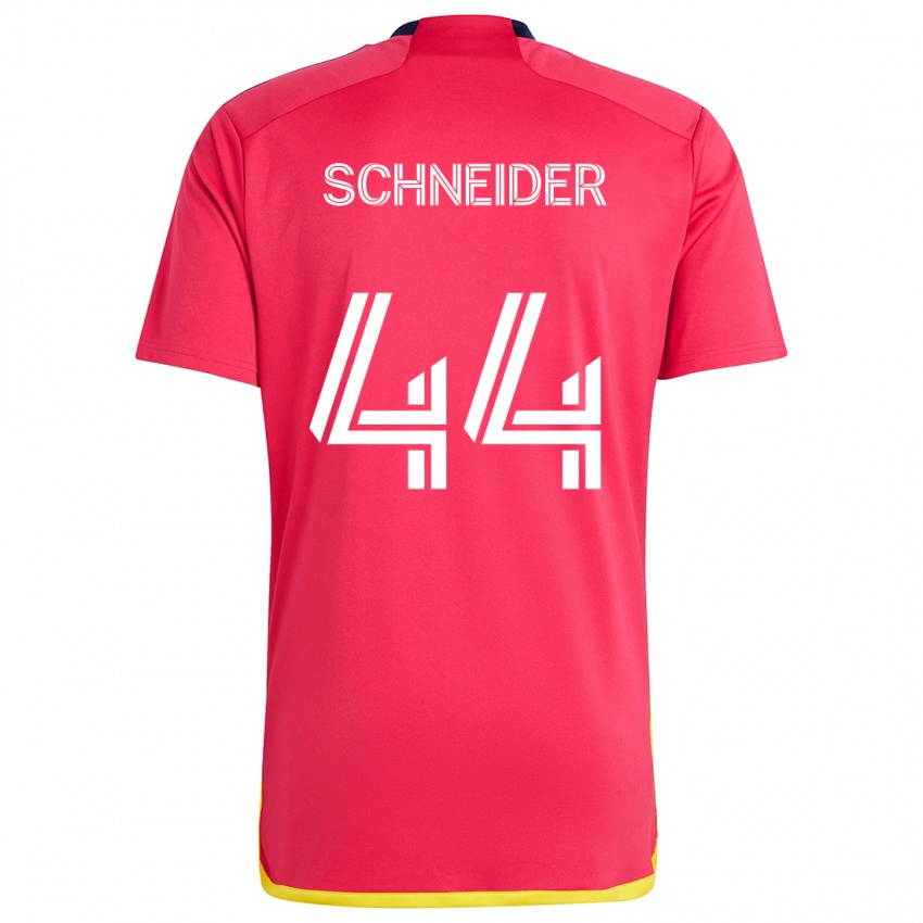 Kinder Max Schneider #44 Rot Blau Heimtrikot Trikot 2024/25 T-Shirt Schweiz