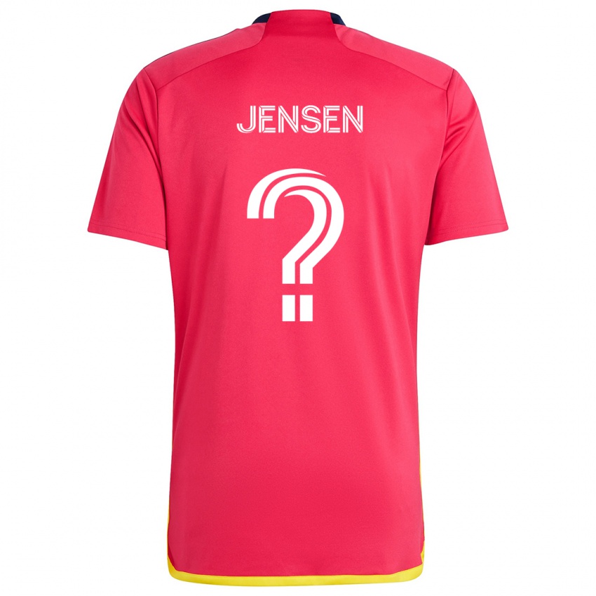 Kinder Isak Jensen #0 Rot Blau Heimtrikot Trikot 2024/25 T-Shirt Schweiz