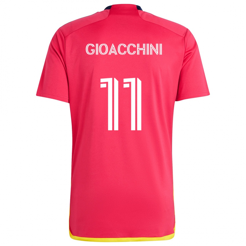 Kinder Nicholas Gioacchini #11 Rot Blau Heimtrikot Trikot 2024/25 T-Shirt Schweiz