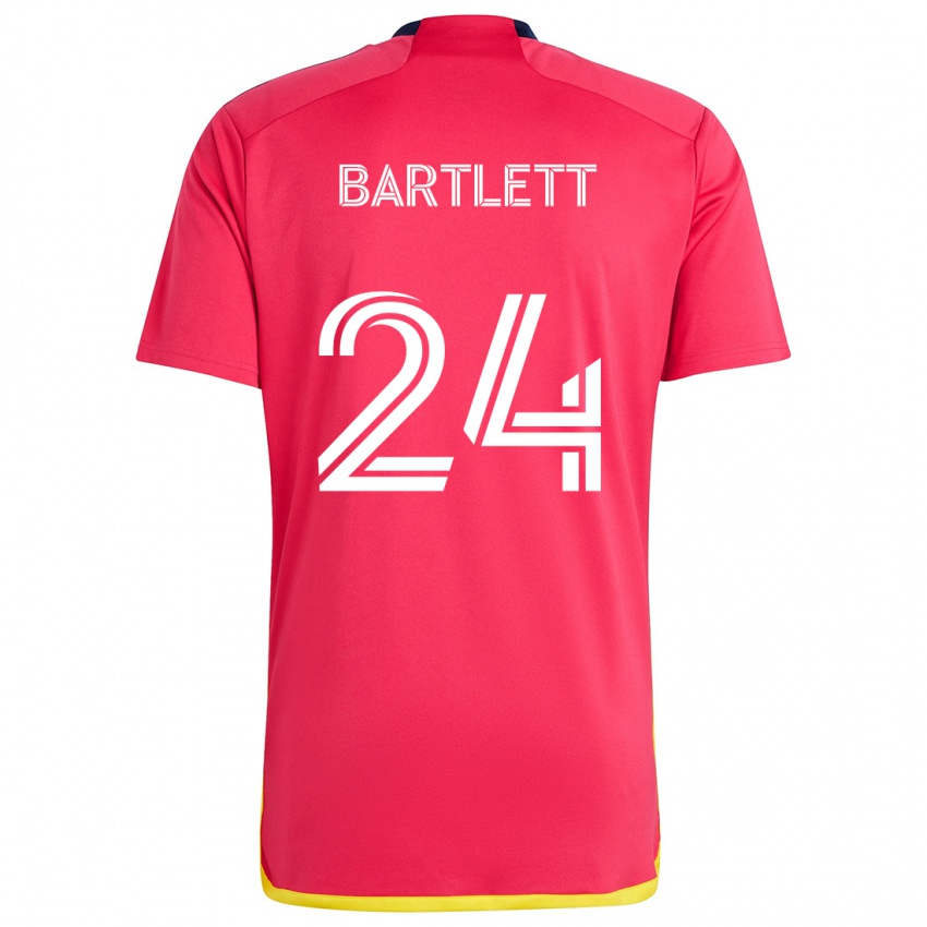 Kinder Lucas Bartlett #24 Rot Blau Heimtrikot Trikot 2024/25 T-Shirt Schweiz