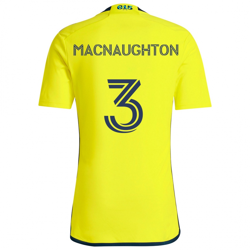 Kinder Lukas Macnaughton #3 Gelb Blau Heimtrikot Trikot 2024/25 T-Shirt Schweiz