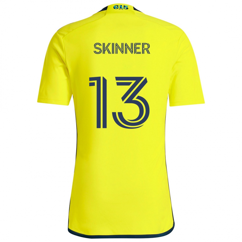 Enfant Maillot Joey Skinner #13 Jaune Bleu Tenues Domicile 2024/25 T-Shirt Suisse