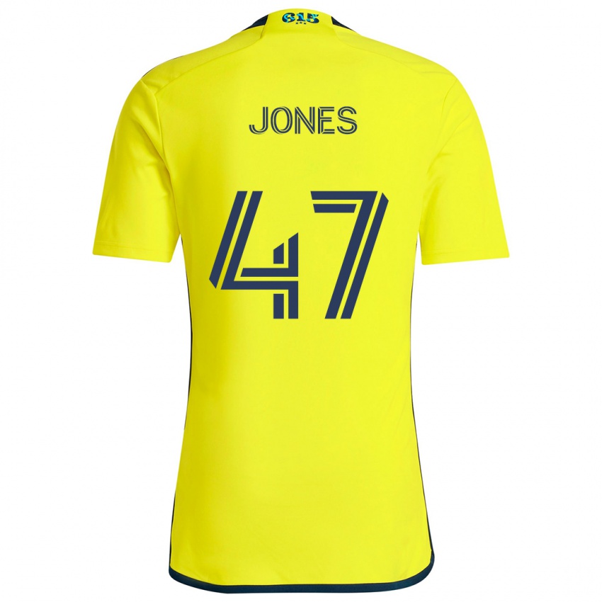 Enfant Maillot Isaiah Jones #47 Jaune Bleu Tenues Domicile 2024/25 T-Shirt Suisse