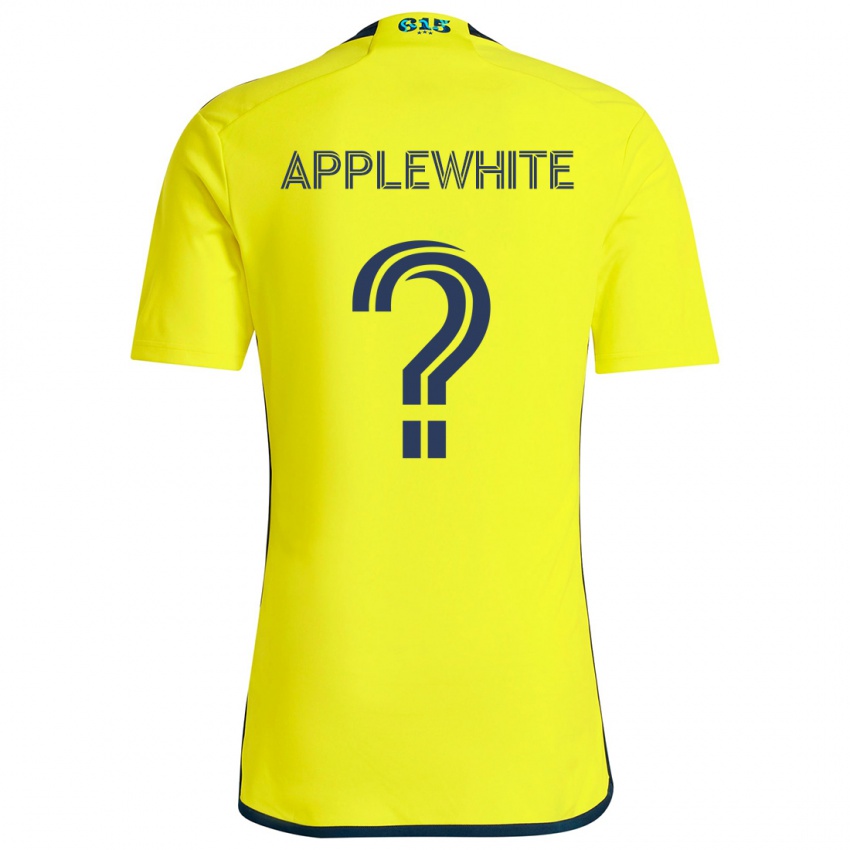 Kinder Christopher Applewhite #0 Gelb Blau Heimtrikot Trikot 2024/25 T-Shirt Schweiz