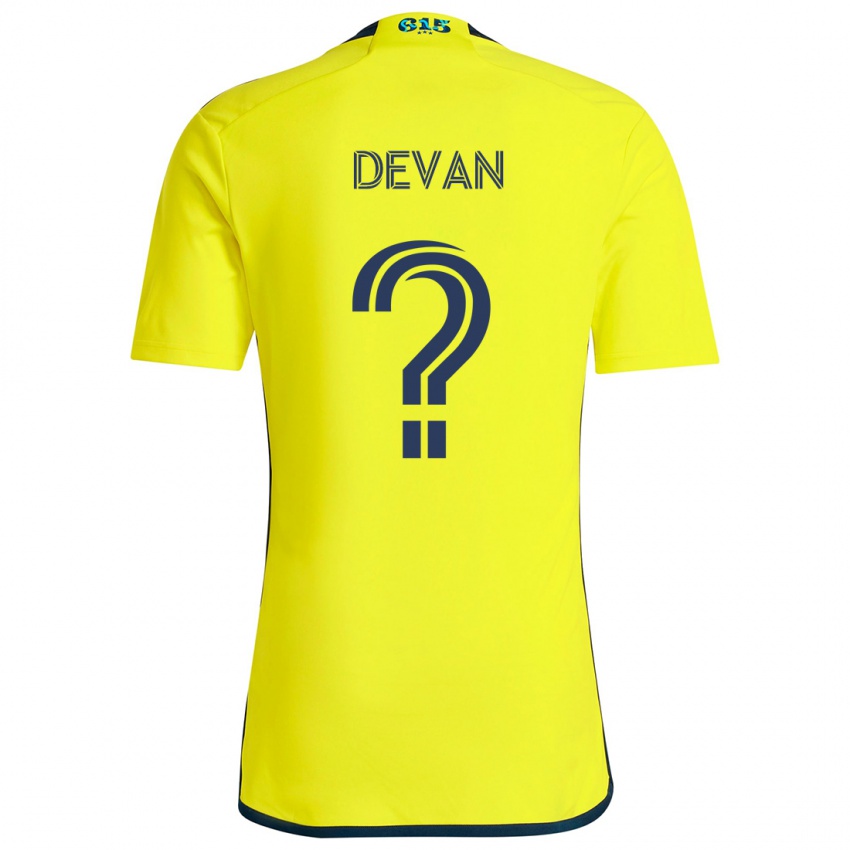 Enfant Maillot Liam Devan #0 Jaune Bleu Tenues Domicile 2024/25 T-Shirt Suisse