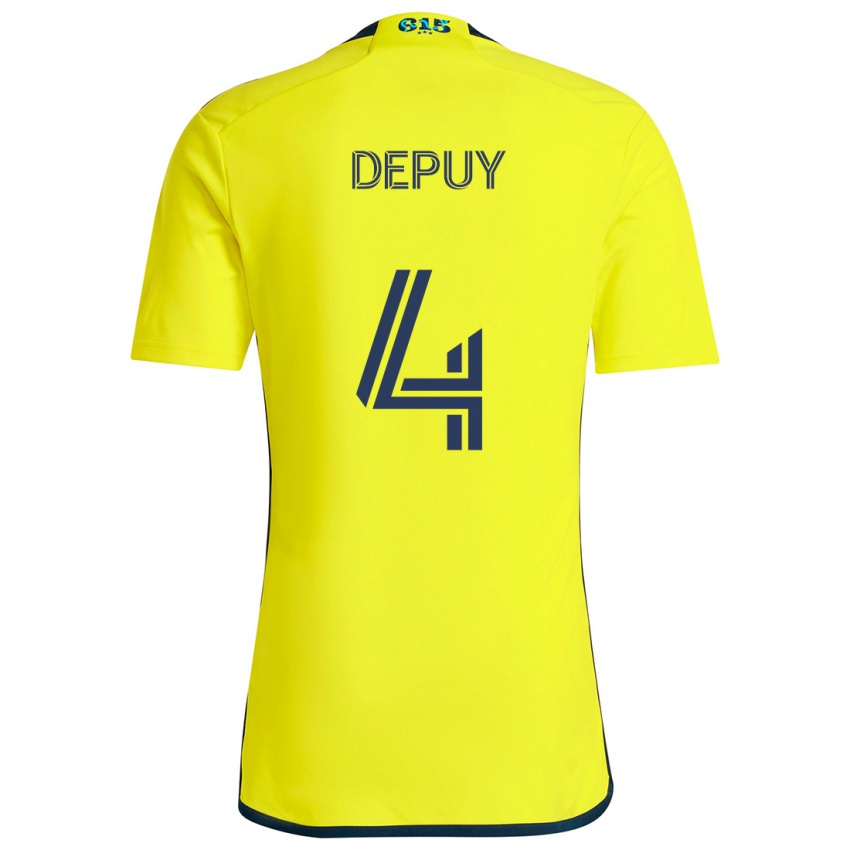 Kinder Nick Depuy #4 Gelb Blau Heimtrikot Trikot 2024/25 T-Shirt Schweiz