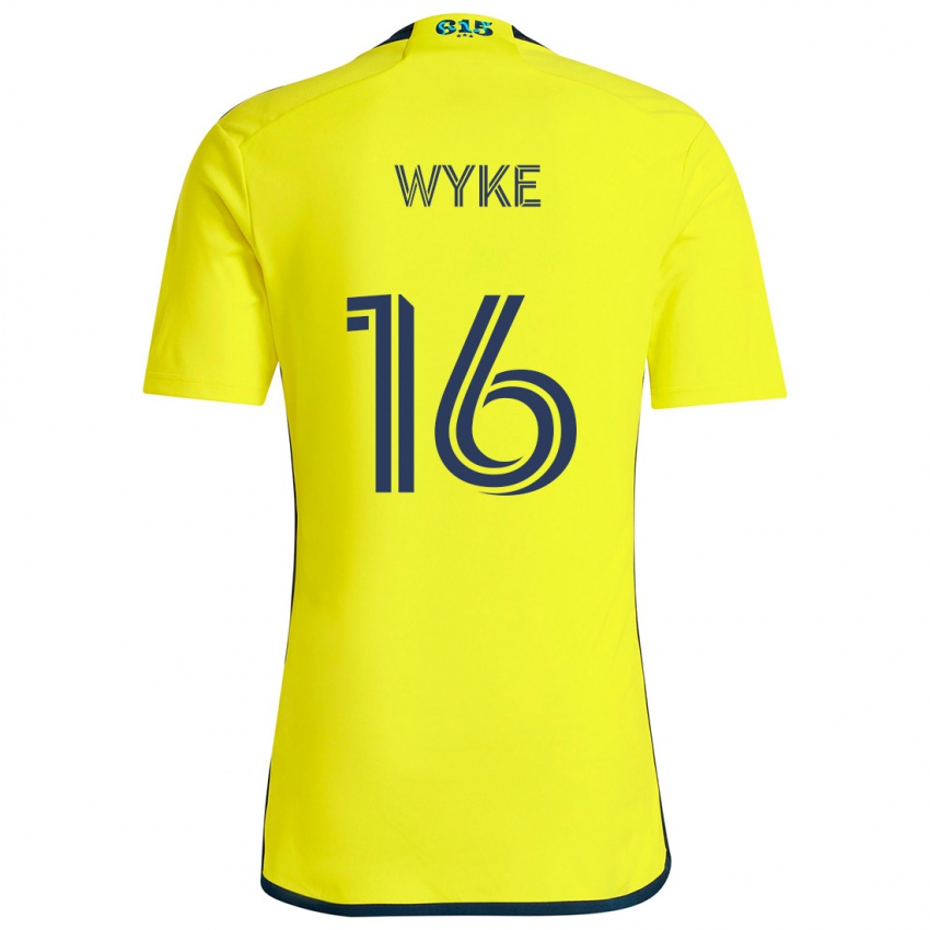 Enfant Maillot Laurence Wyke #16 Jaune Bleu Tenues Domicile 2024/25 T-Shirt Suisse