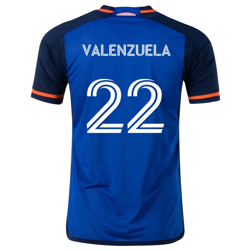 Kinder Gerardo Valenzuela #22 Blau Weiss Heimtrikot Trikot 2024/25 T-Shirt Schweiz